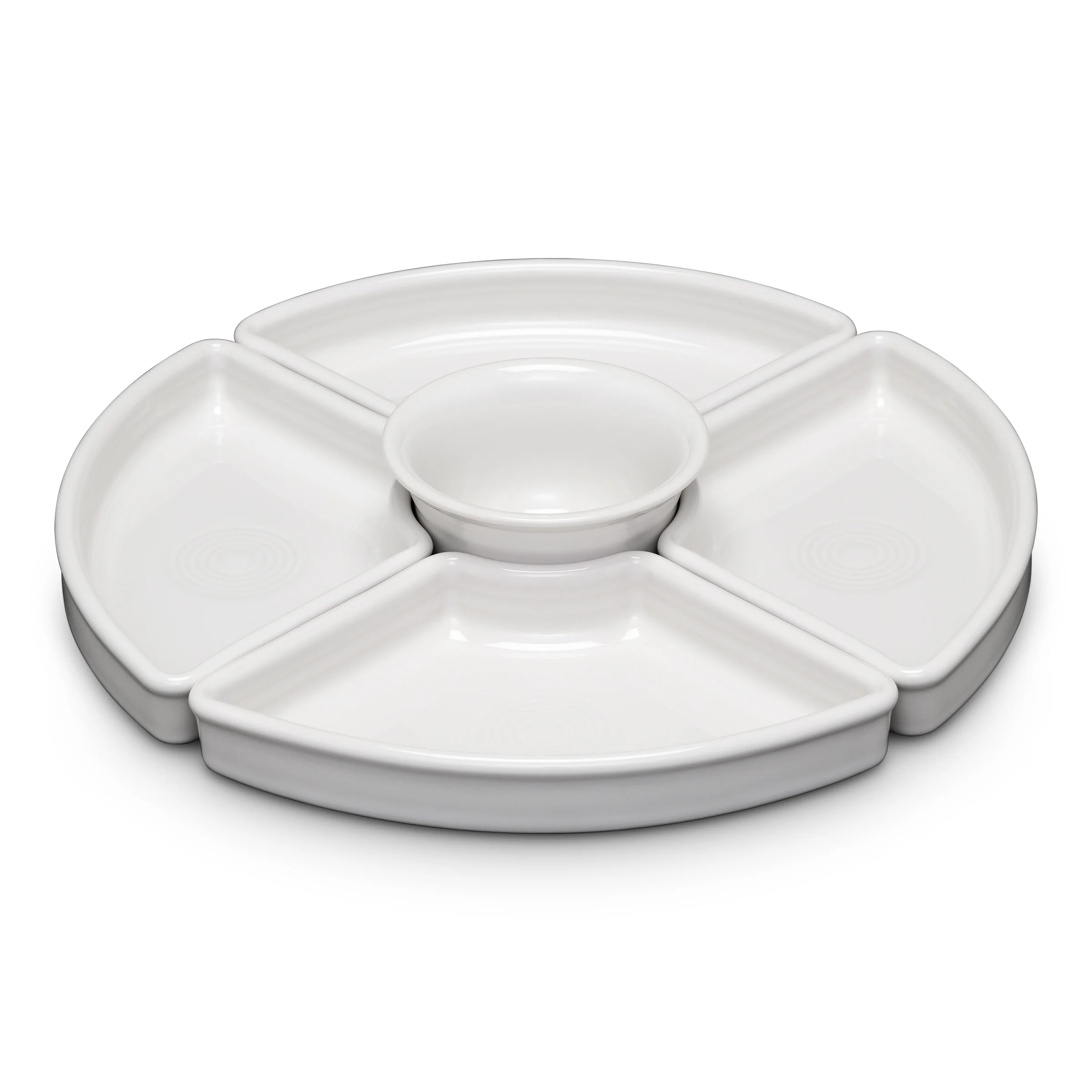 White 5-Piece Entertaining Set 8 1/5 Inch