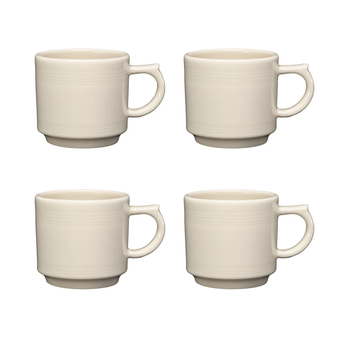 Linen 16 OZ Set of 4 Stackable Mug Set