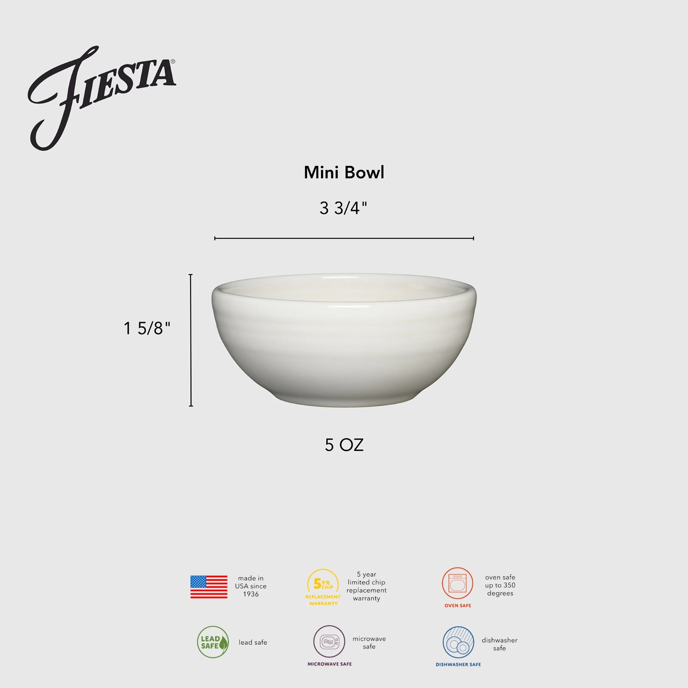 Fiesta 3 3/4 Inch Mini Bowl 5 OZ - Image 2
